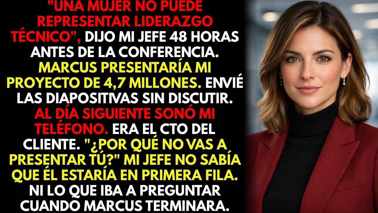 Mi jefe canceló mi presentación diciendo 