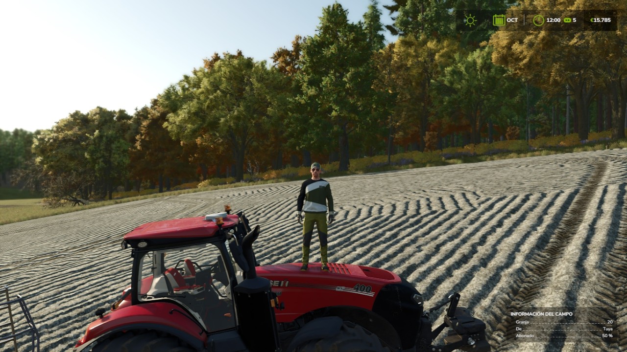 CREACION DE CAMPO Y QUEDAN CALEADO LISTO PARA SEMBRAR