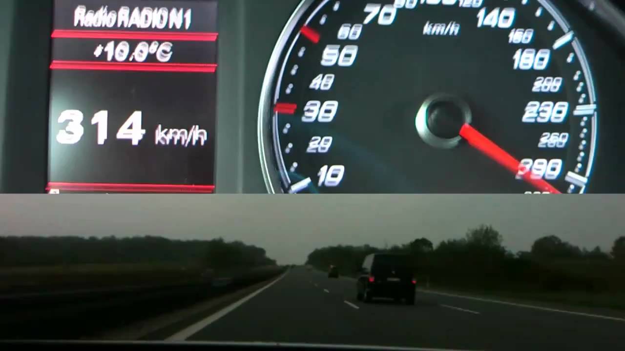AUDI RS6 MTM 0-315 KM/H (702 PS, TOP SPEED ON GERMAN AUTOBAHN)