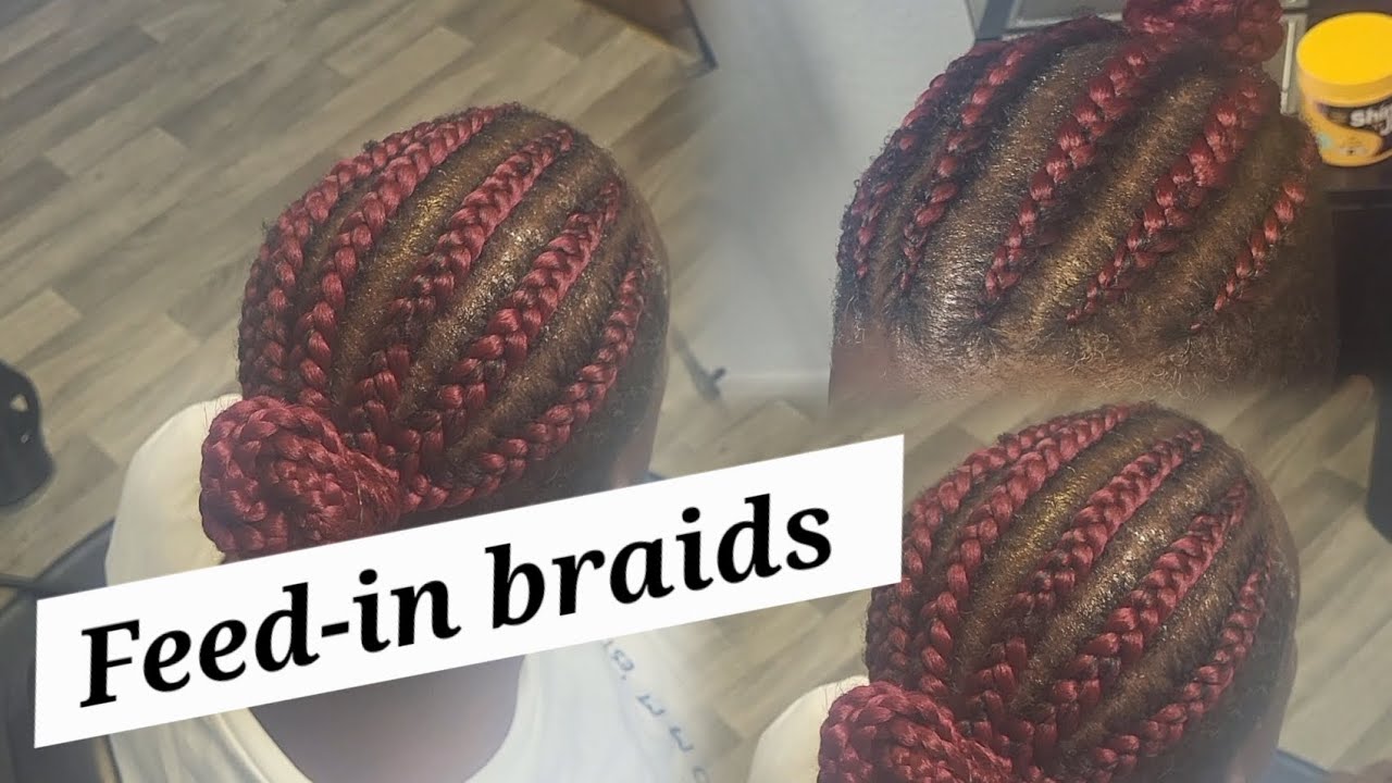 Color braids on short hair
