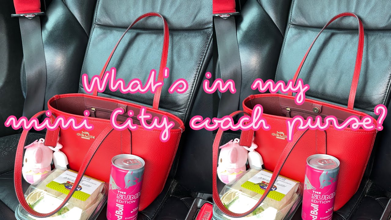 What's in my coach mini city tote purse?  ✨