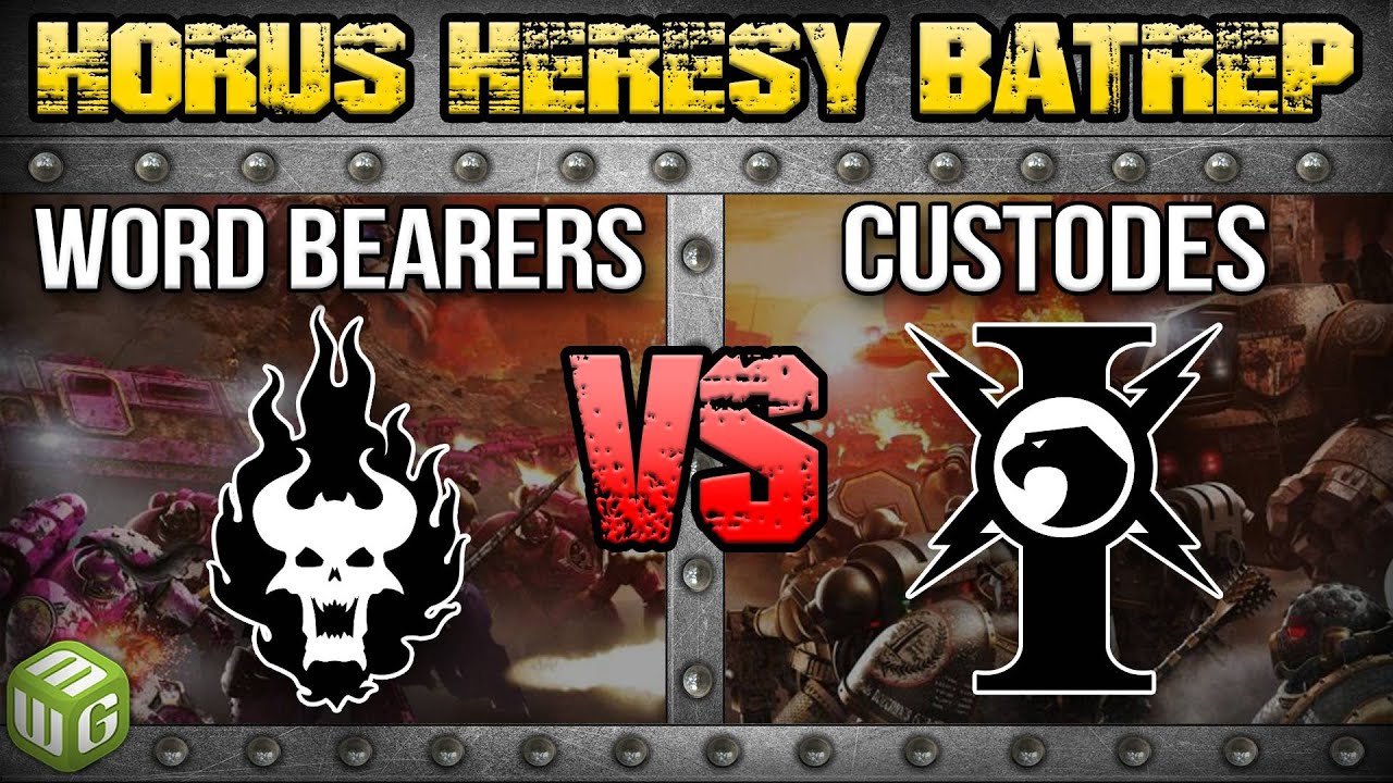 Word Bearers vs Dark Angels and Custodes Horus Heresy 2.0 Battle Report Ep 80