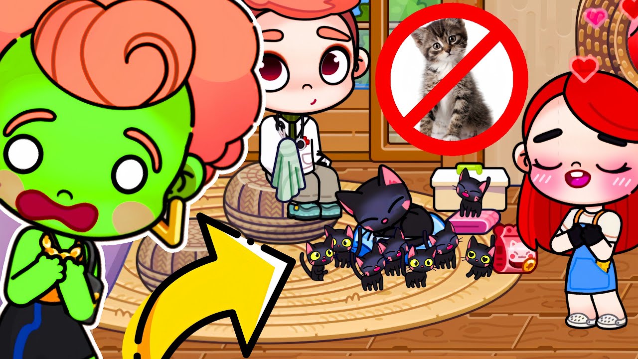 НОЧКА РОЖАЕТ, НО У МАМЫ САШИ АЛЛЕРГИЯ НА КОШЕК! 🐈❌🤢AVATAR WORLD