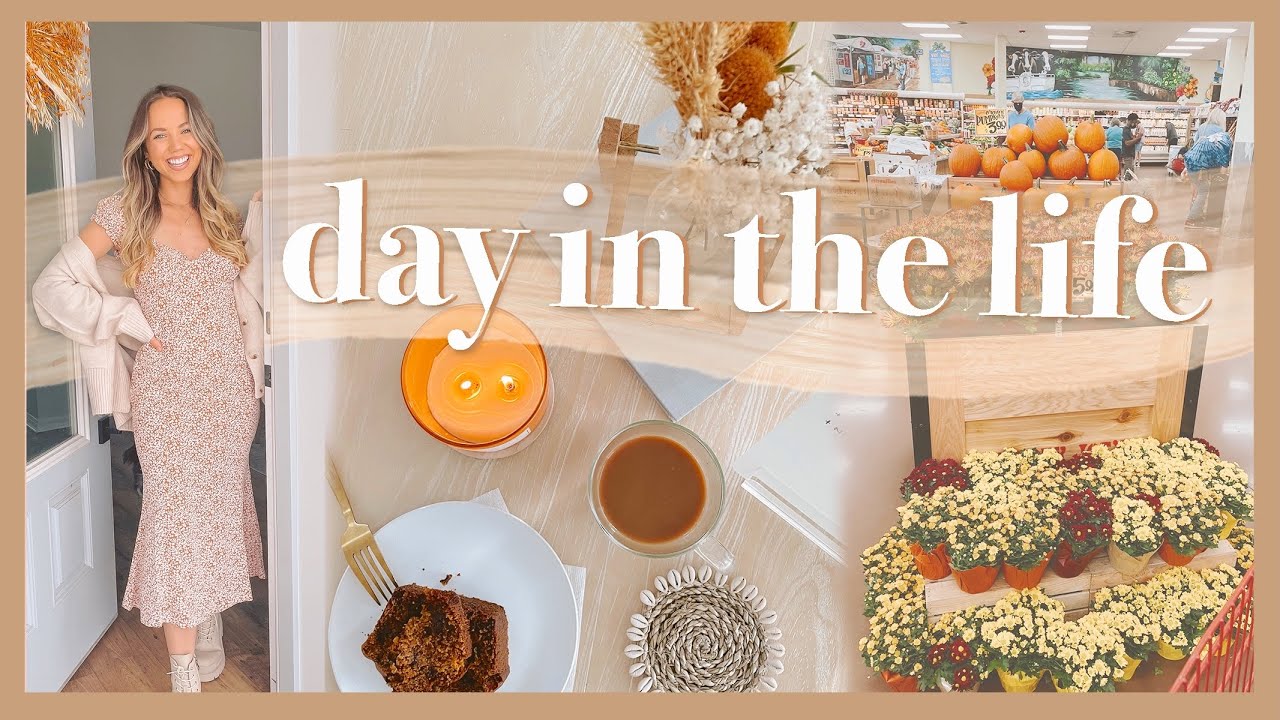 DAY IN THE LIFE | fall haul & outfit ideas, errands, & cooking a cozy meal!
