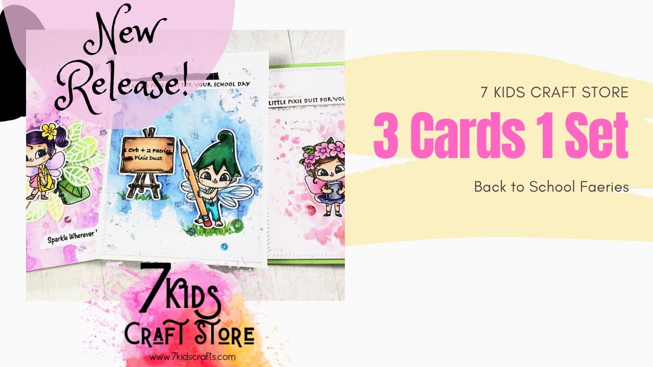 7 Kids Craft Store August Release Hop & GIVEAWAY | 3 Cards 1 Set