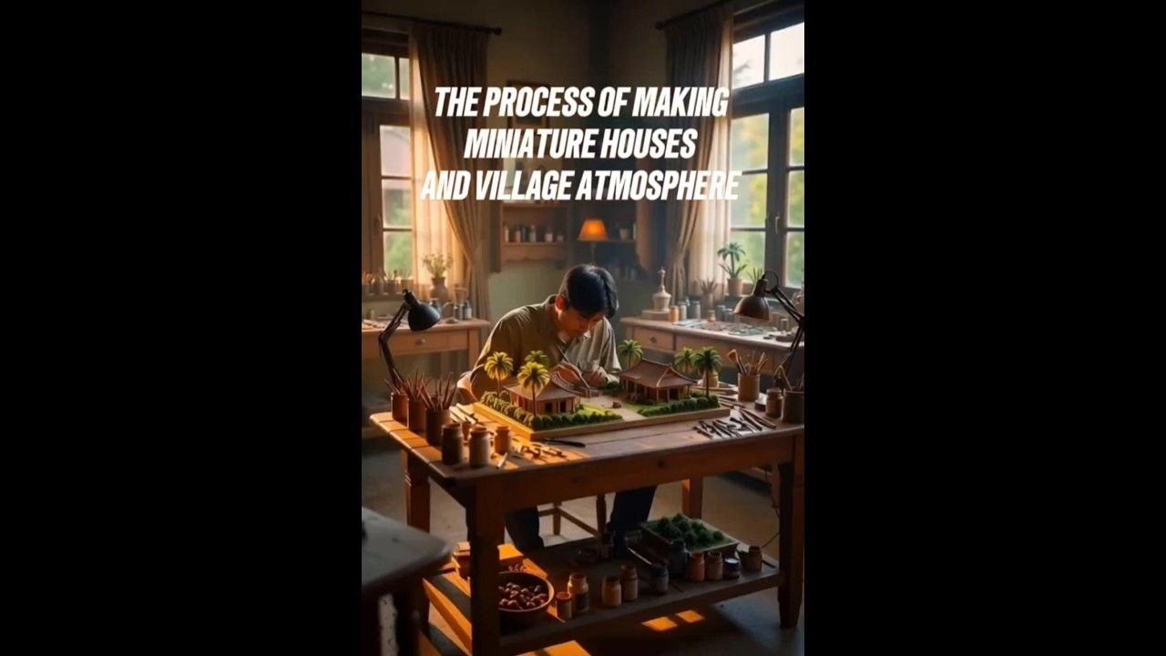 THE PROCESS OF MAKING MINIATURE HOUSES AND VILLAGE ATMOSPHERE 