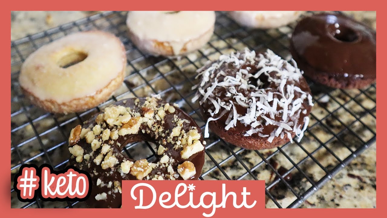 DONAS KETO | Donas de Chocolate Keto y de Vainilla | Desayuno Keto | Pan Keto | KETO DOUGHNUTS