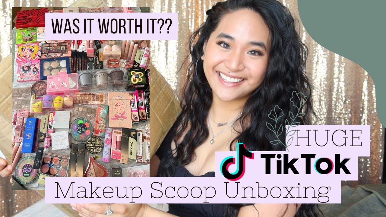 💄 Unboxing & Swatching 100 PC Lucky Makeup Scoop From TIKTOK! Was It Worth It? 🤔 | Simply Rose Lynne