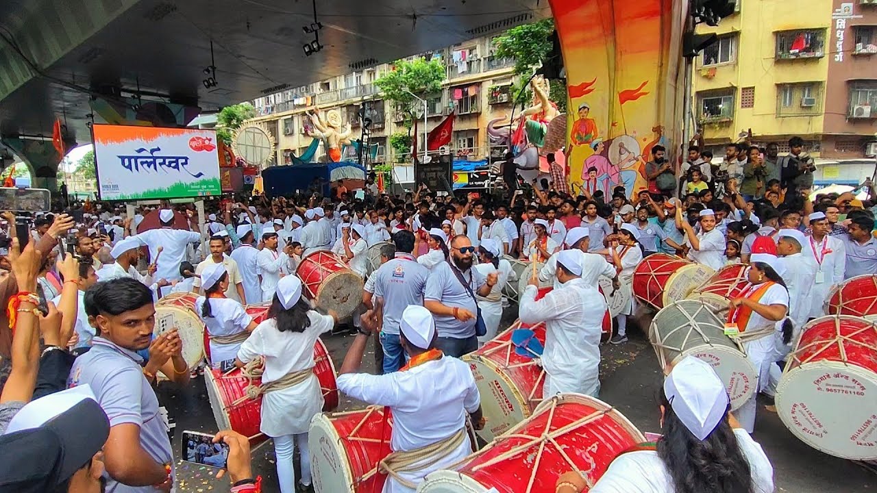 Parleshwar Dhol Tasha Pathak 2023🔥🚩 || Fort Cha Raja 2023 || Mumbai Ganpati Aagman || Full Crowd🔥
