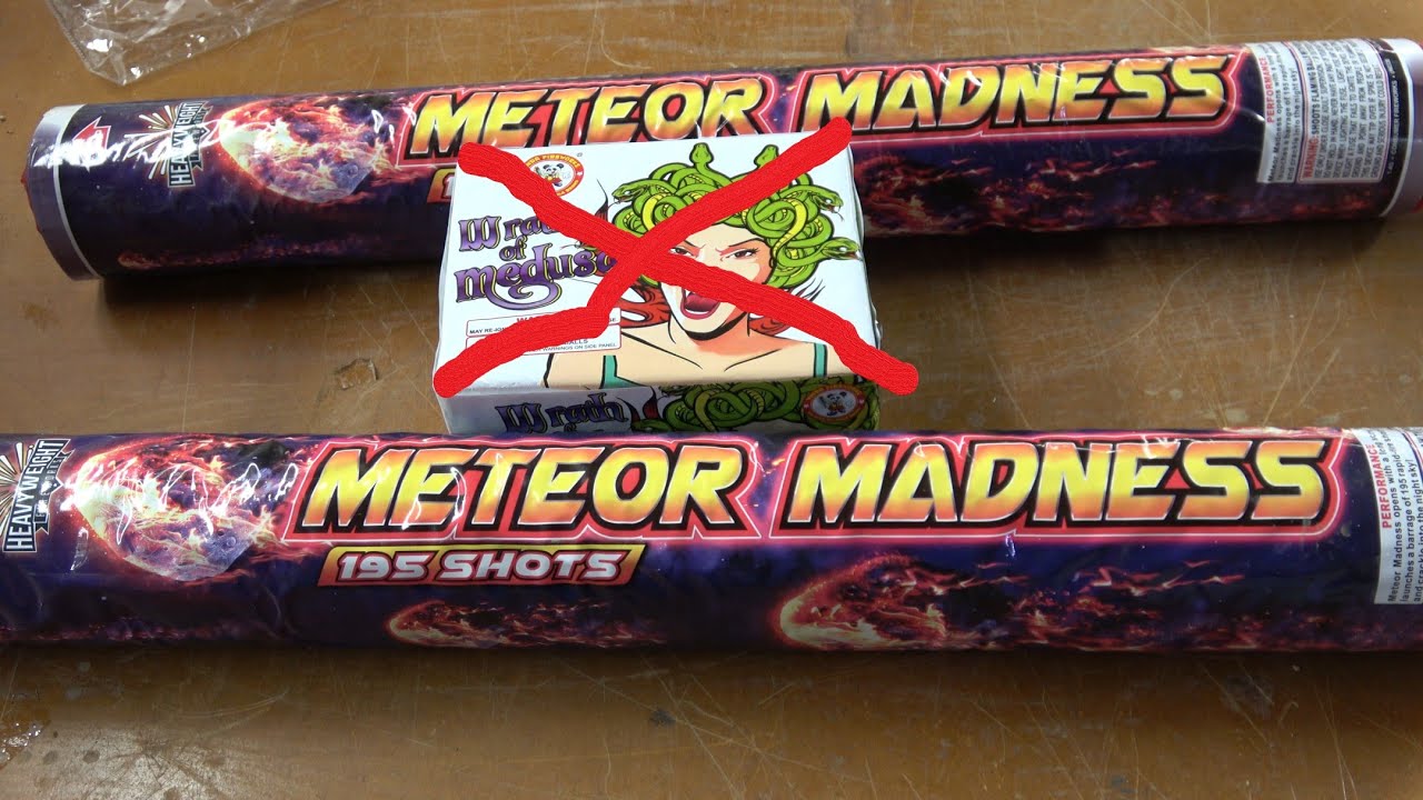 Meteor Madness barrage candles by Heavy Weight - They start with a whistle!