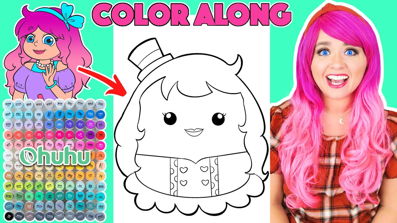 Color Kimmi The Clown Squishmallows With Me | COLOR ALONG WITH KIMMI