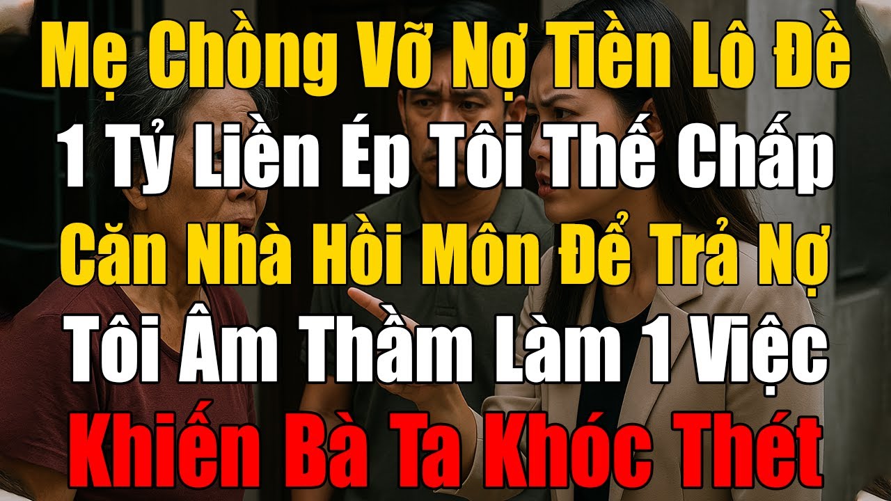 Mẹ Chồng Vỡ Nợ Lô Đề 1 Tỷ Liền Ép Tôi Thế Chấp Căn Nhà Hồi Môn Để Trả. Tôi Âm Thầm Làm 1 Việc...
