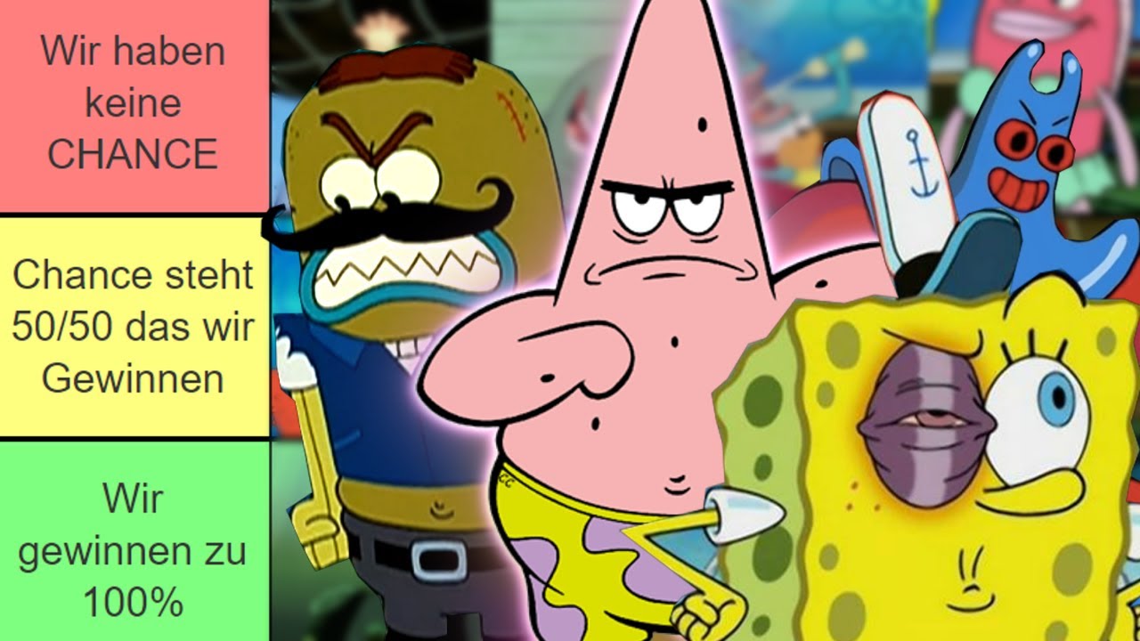 Diese SPONGEBOB Charaktere KLATSCHEN wir Easy weg! | TIERLIST