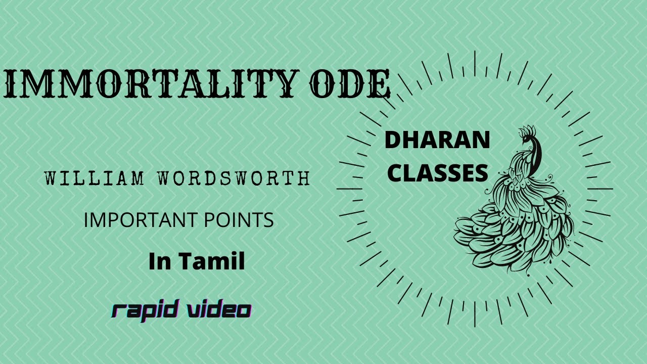immortality ode by william wordsworth in Tamil