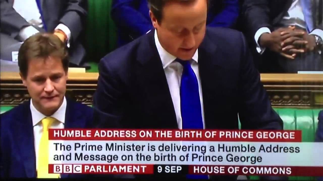 Humble Address on the birth of Prince George