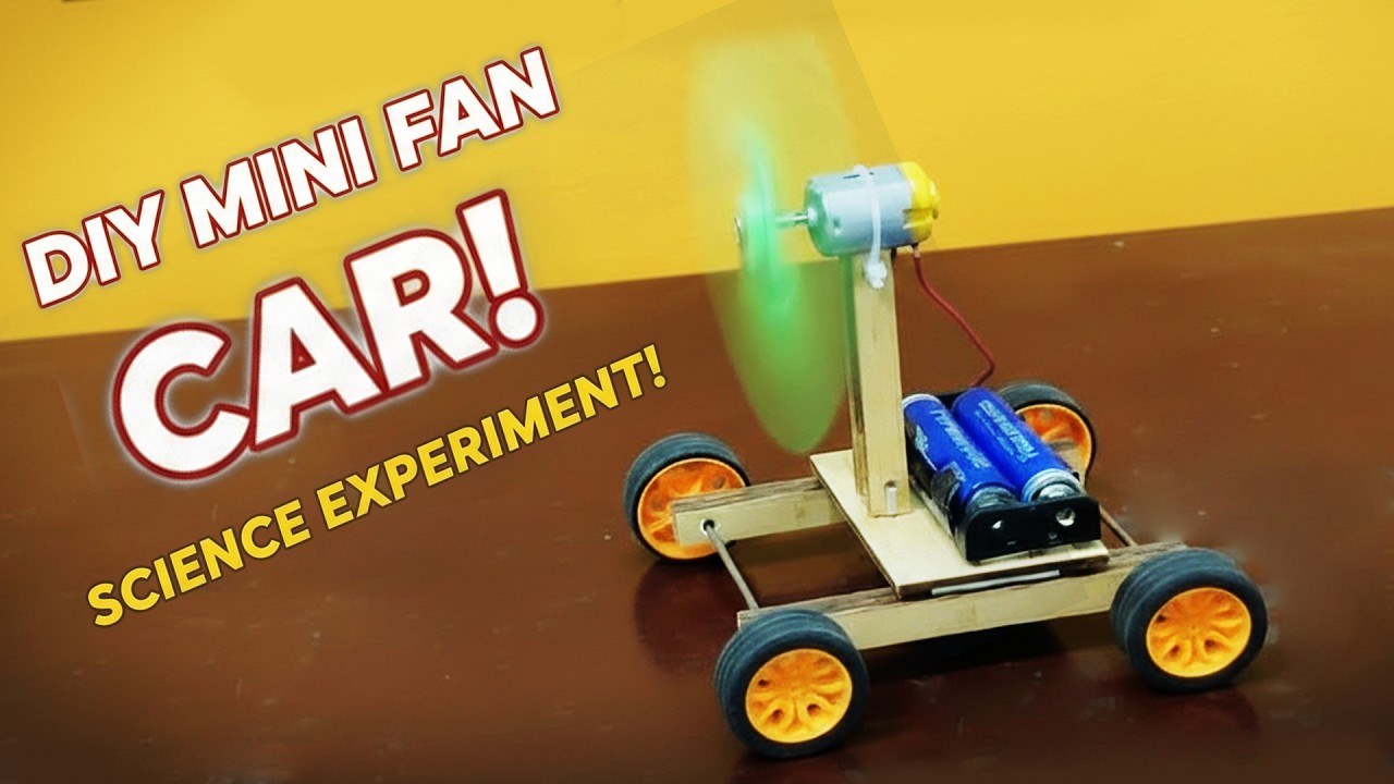 DIY Electric Battery Car Using Fan Motor 🔋🚗 | Simple Science Project