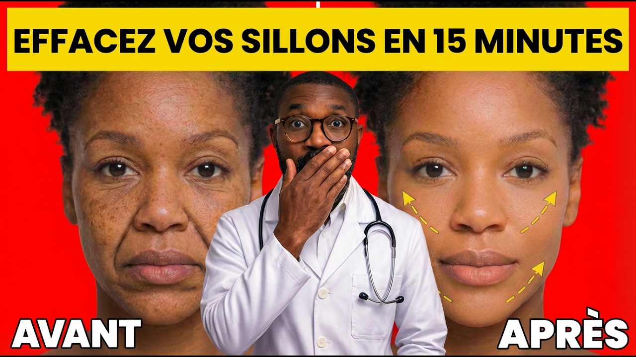 Face Fitness : Éliminez Sillons/Double Menton/Cernes En 15 Min (Routine)(77 caractères)
