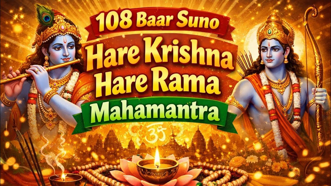  Hare Krishna Hare Rama Mahamantra Suniye 🙏 Har Mann Ko Shanti, Har Paap Ka Nash! Jai Shri Krishna 🚩