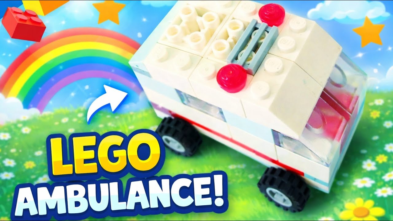 Mini LEGO Ambulance Rescue! 🚑❤️ #LEGOBuild #LEGO #LEGOCity #cartoon #jcb #lego classic 10696