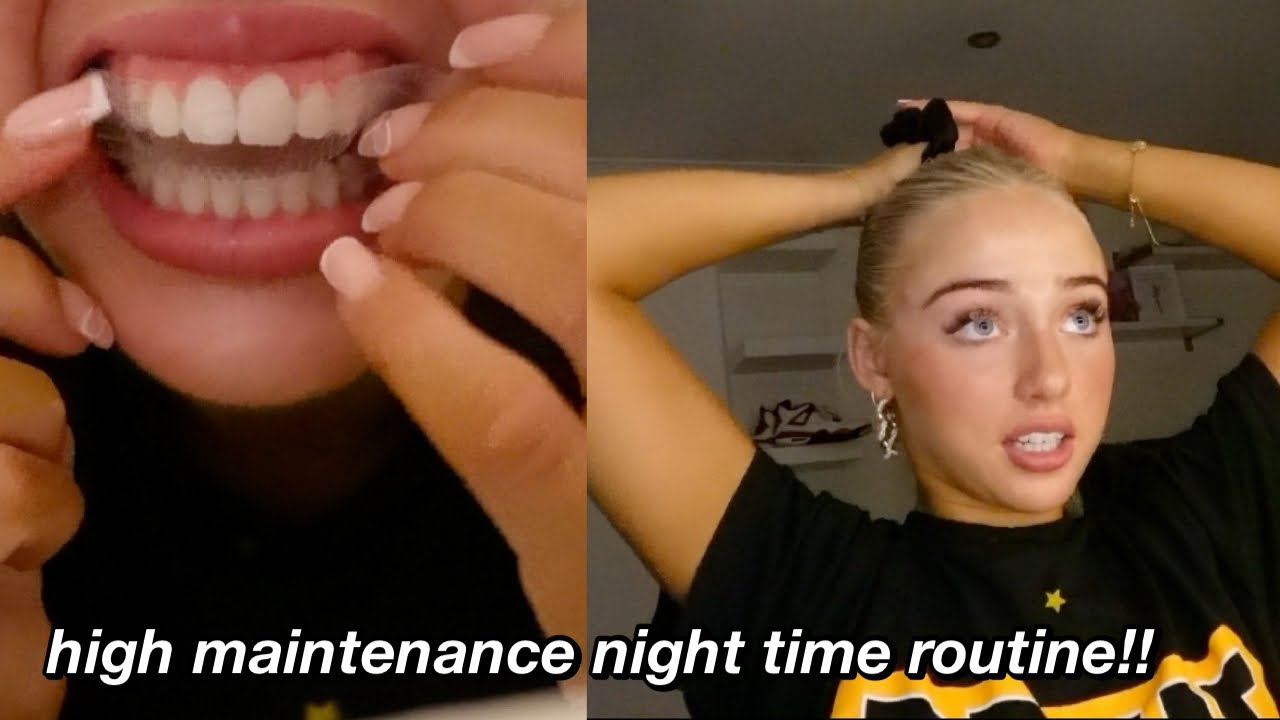 High Maintenance Night Routine *tan, teeth whitening, the LOT!*