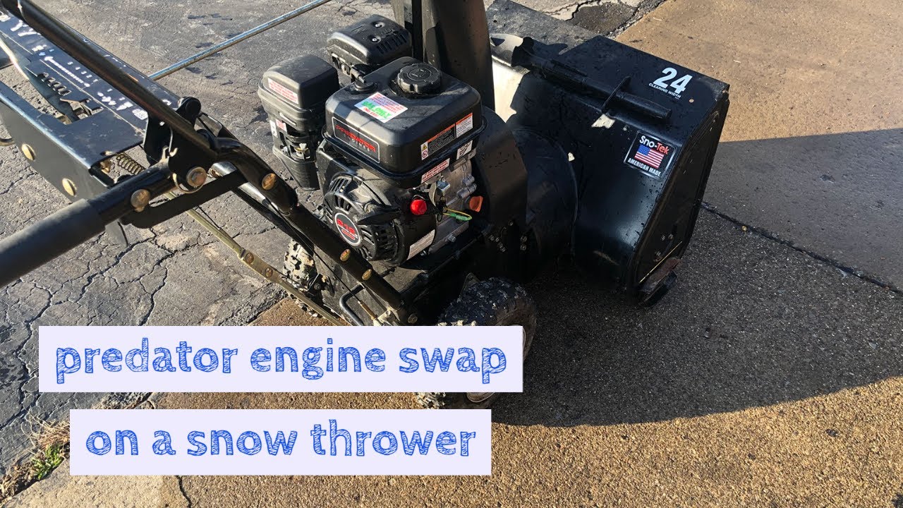 how to do a engine swap on a snow thrower