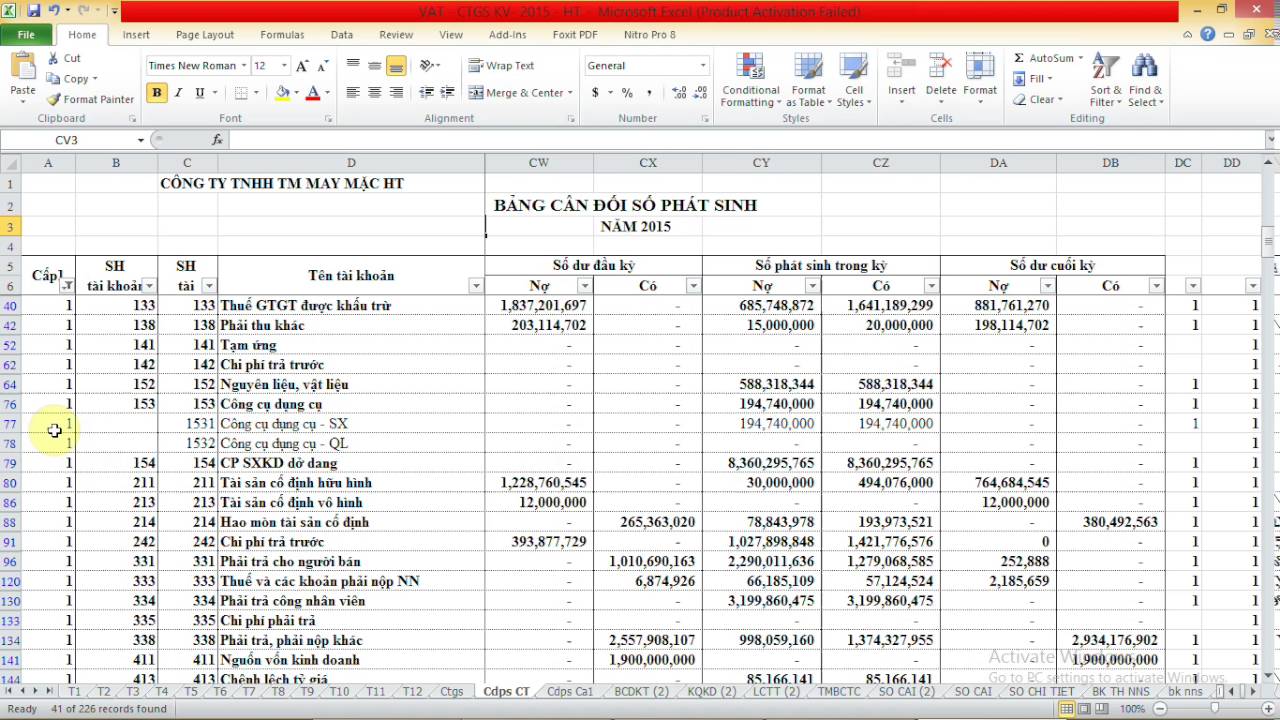 Hướng dẫn l&agrave;m kế to&aacute;n tr&ecirc;n Excel