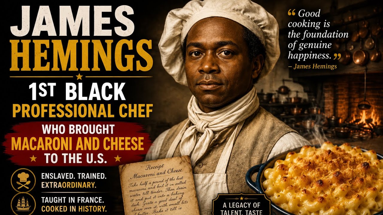 James Hemings: 1st Black Professional Chef Who Brought Macaroni and Cheese to the U.S.