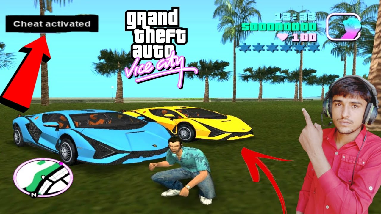 gta vice city lamborghini-sian cheat code ||Super car cheat||ShakirGaming