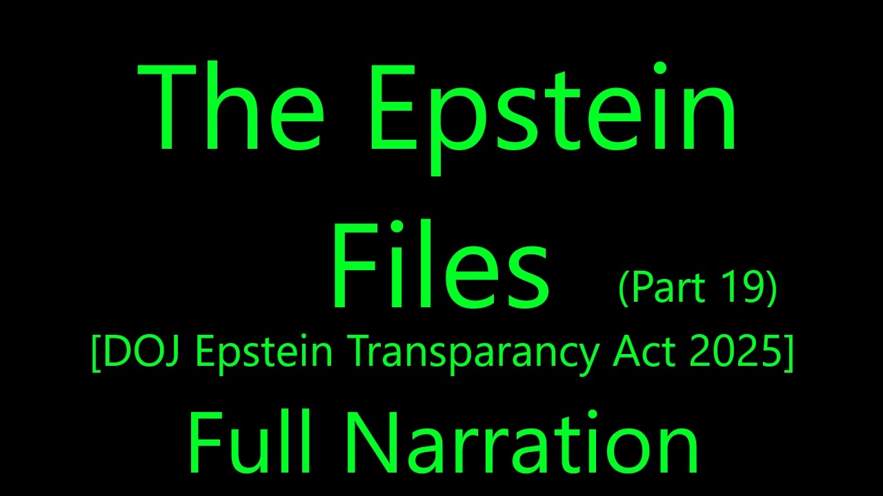 Narrating The Latest Epstein Files Release (Part 19)