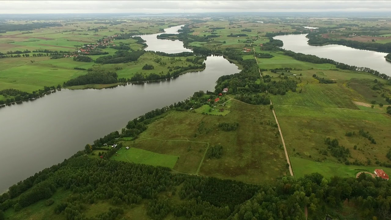 Mazury Jezioro Buwełno i Ublik Wlk. drone footage.  Ublick See