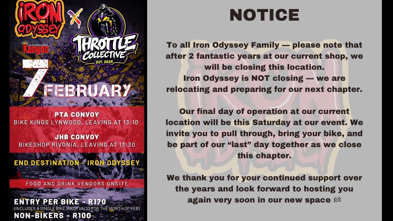 Throttle Collective X Iron Odyssey X Kanyoo