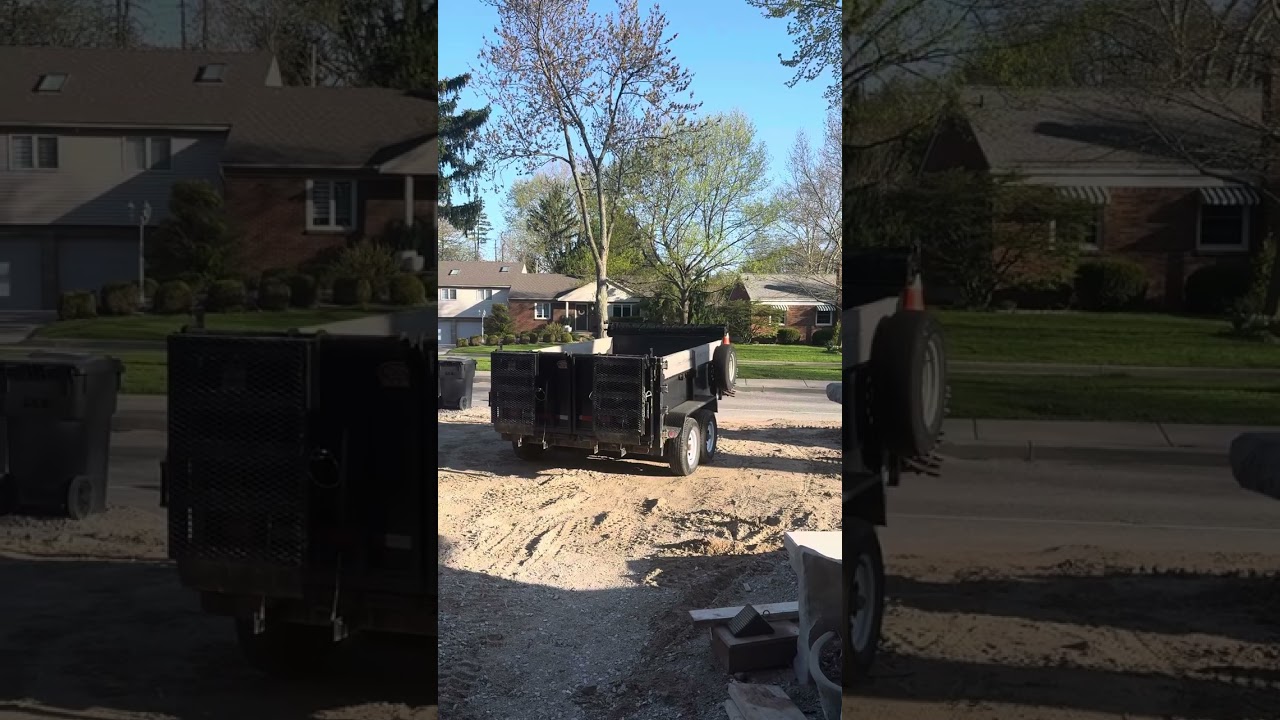 AGT LRT 23 Mini Skid Steer - Moving a Dump Trailer with a homemade trailer boom