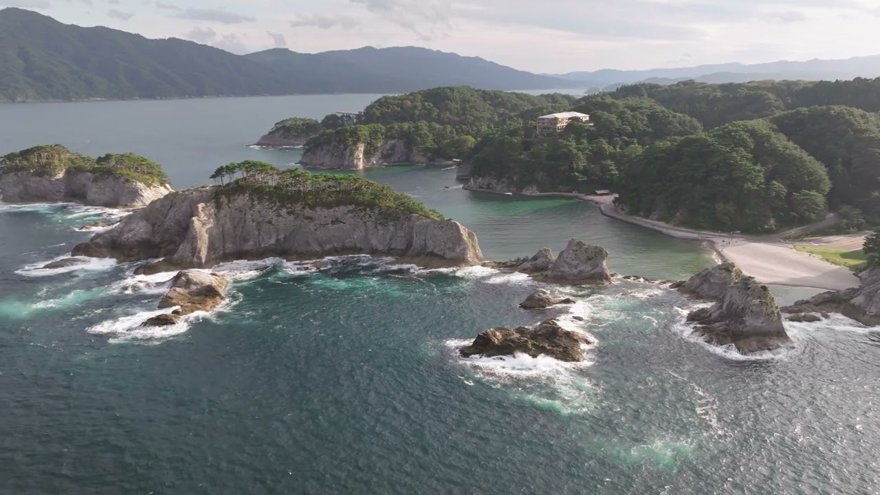 【４Kドローン映像】この世の極楽⁈　浄土ヶ浜の美しく雄大な姿