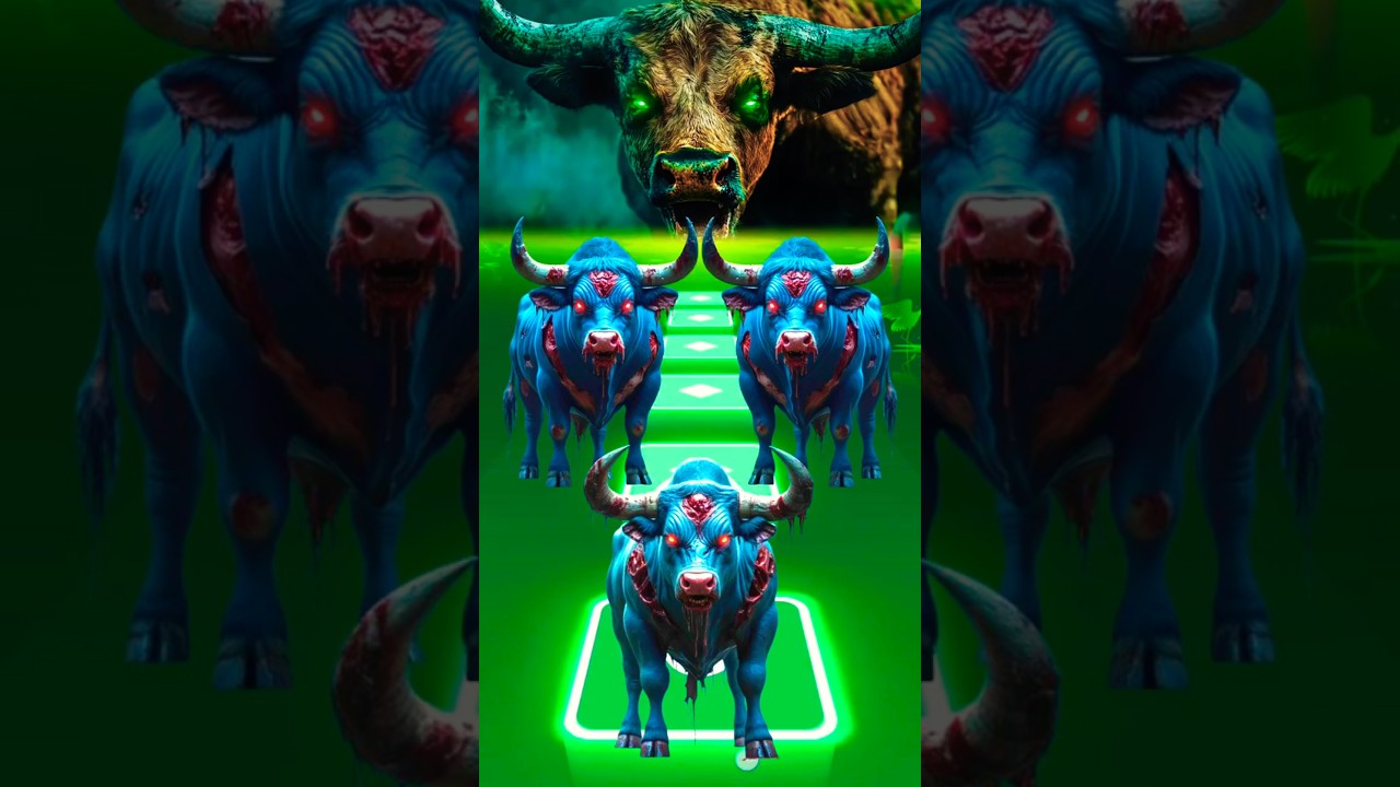 Zombie Bull🐂| Tiles Hop Animals Dance #tileshop #tileshopedmrush #tileshopgameplay #tileshopgame