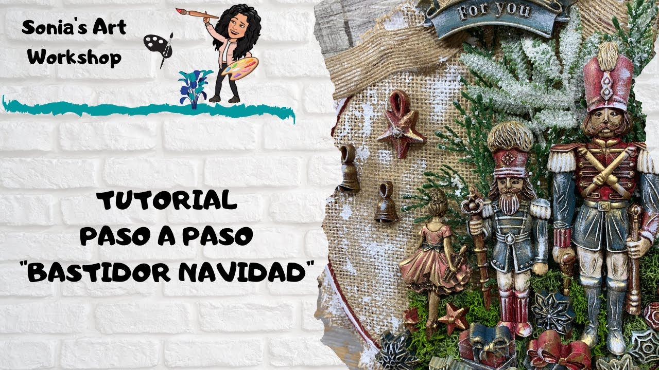 BASTIDOR NAVIDAD CON MOLDES STAMPERIA.