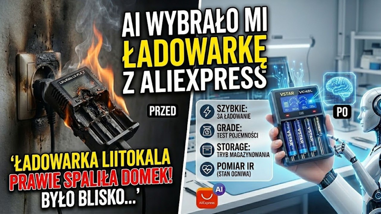 Zam&oacute;wiłem ładowarkę do akumulator&oacute;w z Aliexpress po rekomendacji AI - TEST CZAJNA.PL