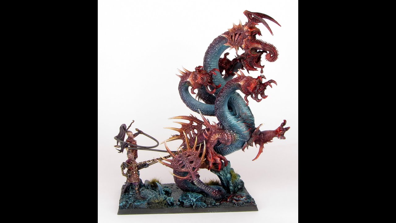 How to paint Dark Elves Kharibdyss / War Hydra - HD tutorial by Medows
