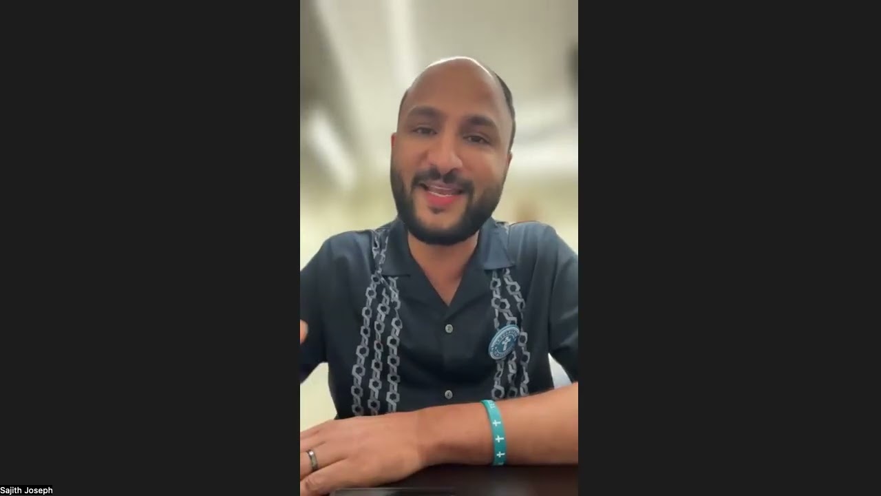 Brother Sajith Joseph Live – Tetelestai Zoom Prayer Meeting with Bible Study on Matthew Chapter 1