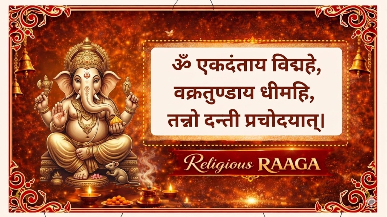 गणेश गायत्री मंत्र जाप | ॐ एकदंताय विद्महे | Powerful Ganesh Gayatri Mantra For Wisdom 🙏 ✨