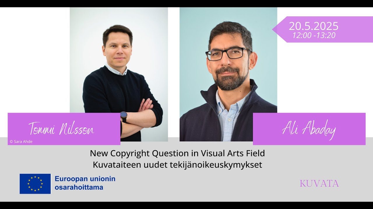 Kuvata Webinar: New Copyright Questions in Visual Arts Field on 20.5. 2025