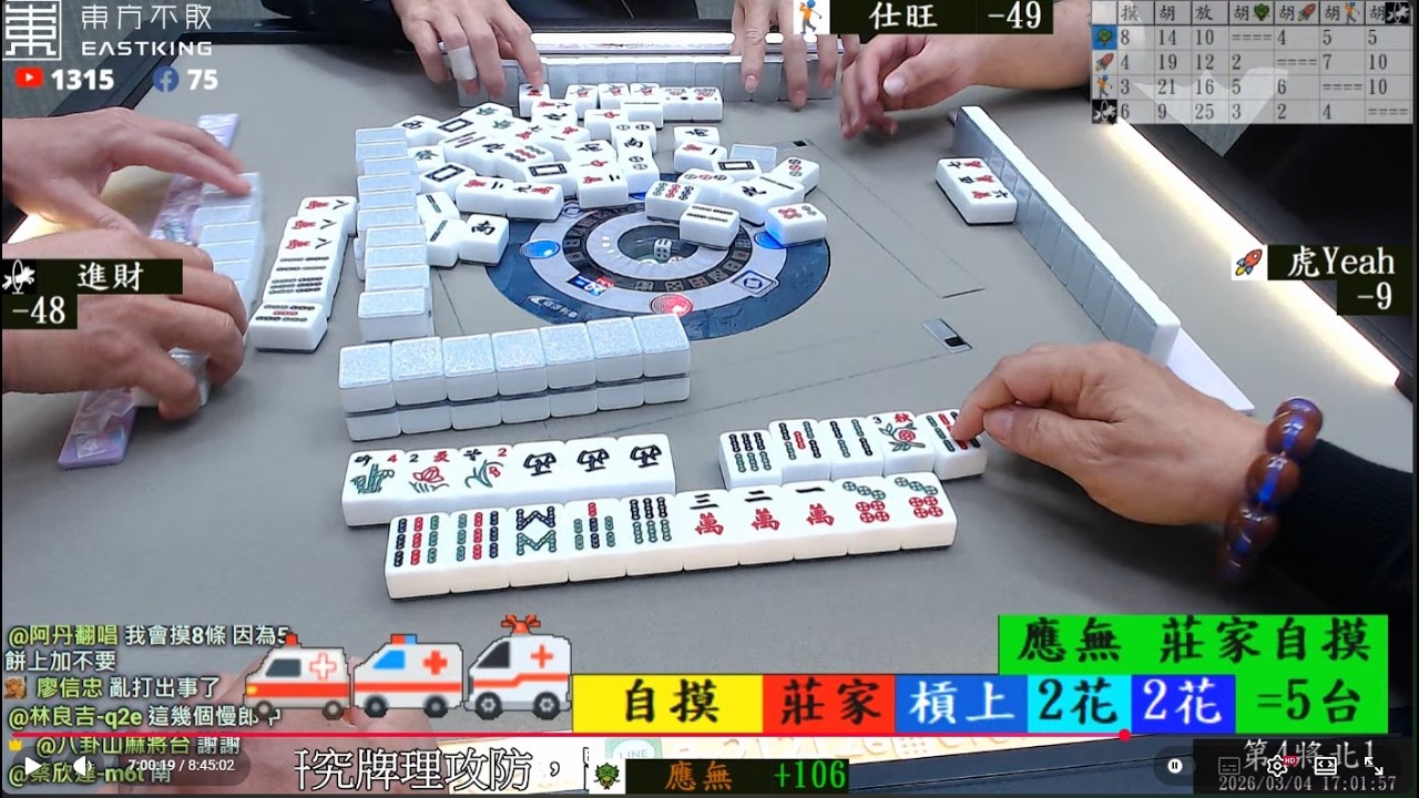 八卦山麻將 應無 進財 仕旺 虎Yeah 260304早