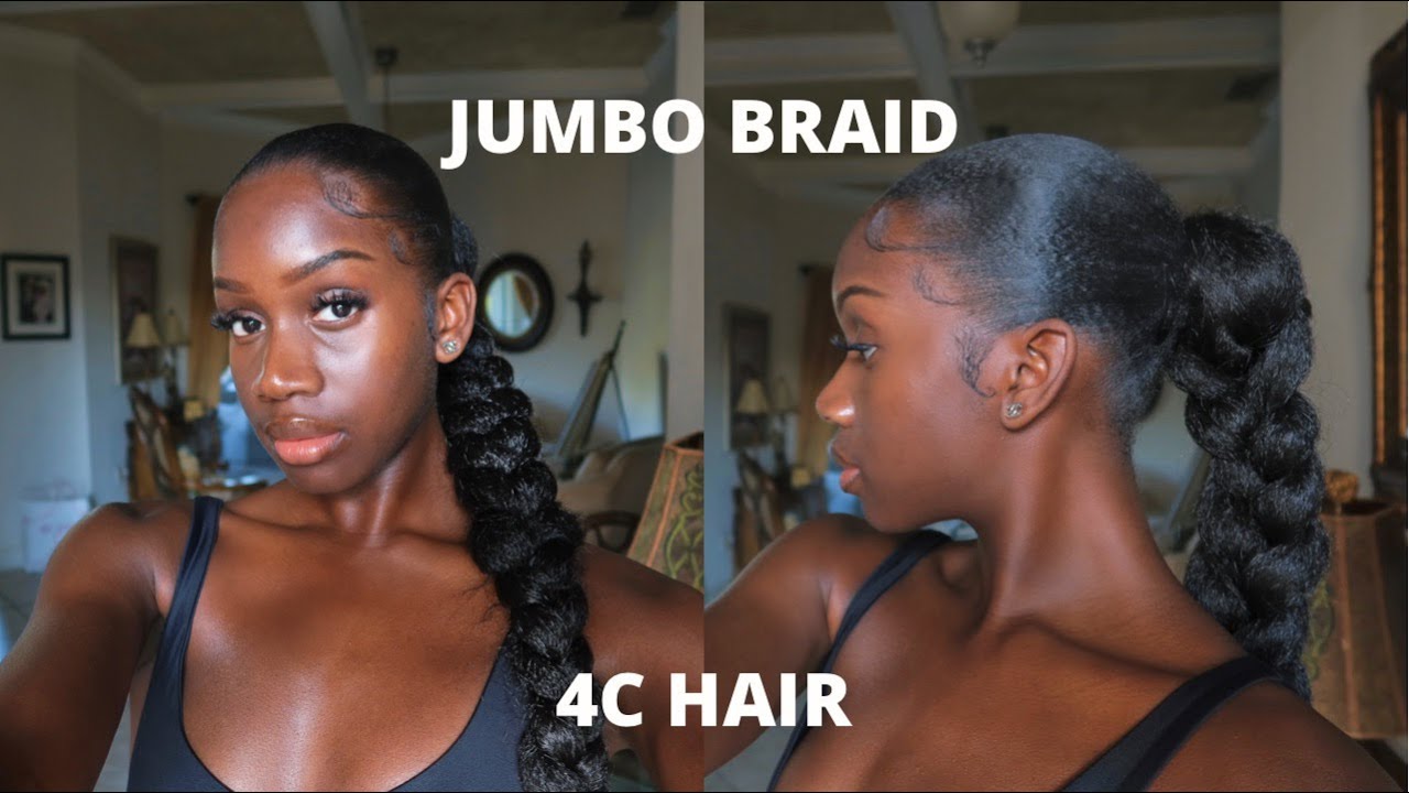 4C Hair Slick Back Braided Pony | YVANNA BOLLANGA