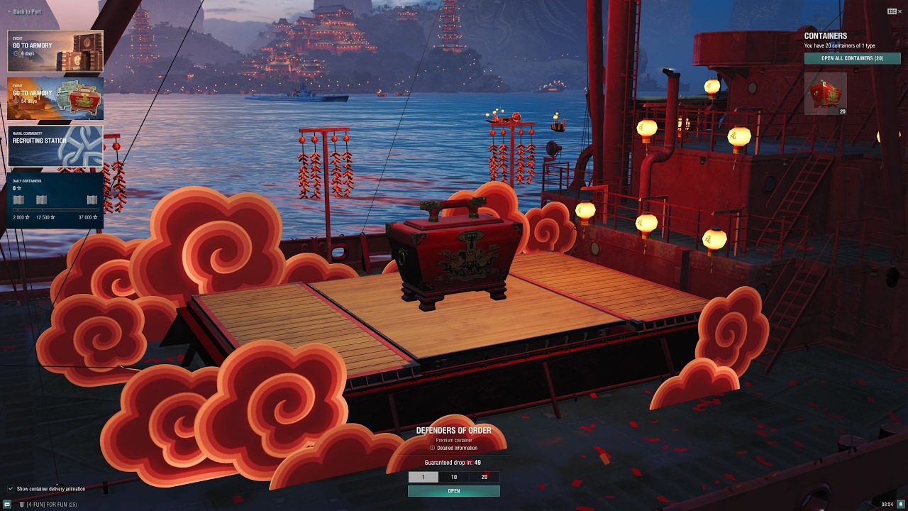 World of Warships: Open 20x Defender of Order Premium Container [Patch 0.15.1]