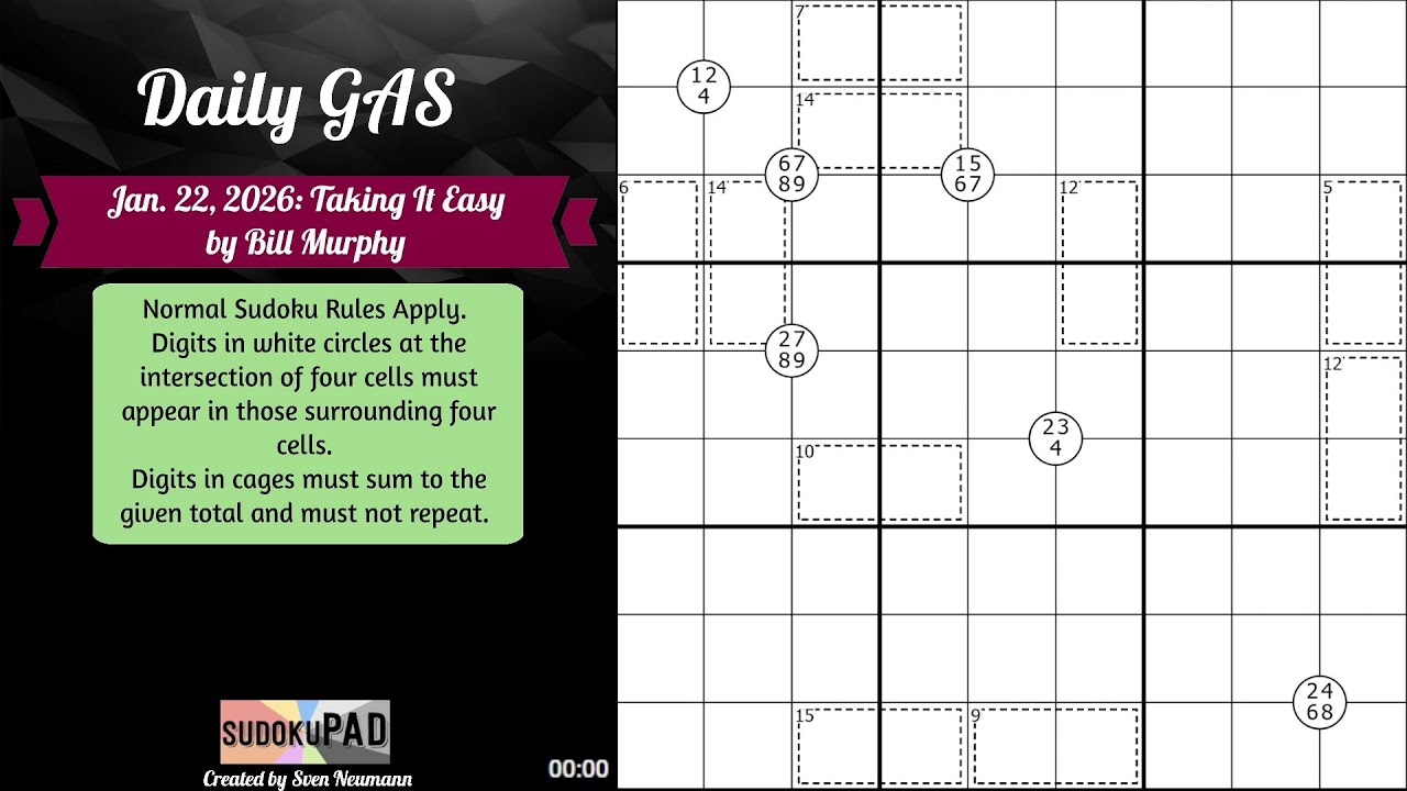 Daily Sudoku - 22 January 2026