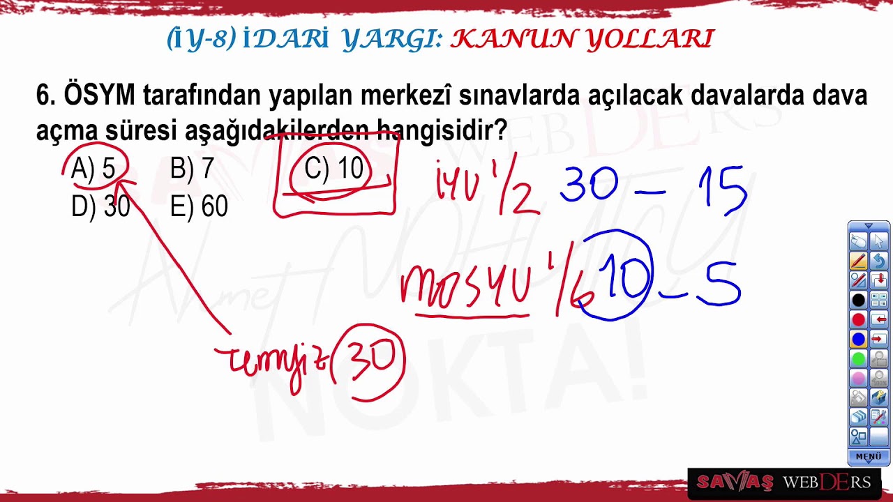 İdari Yargı Tanıtım   Kanun Yolları Soru Çözümü