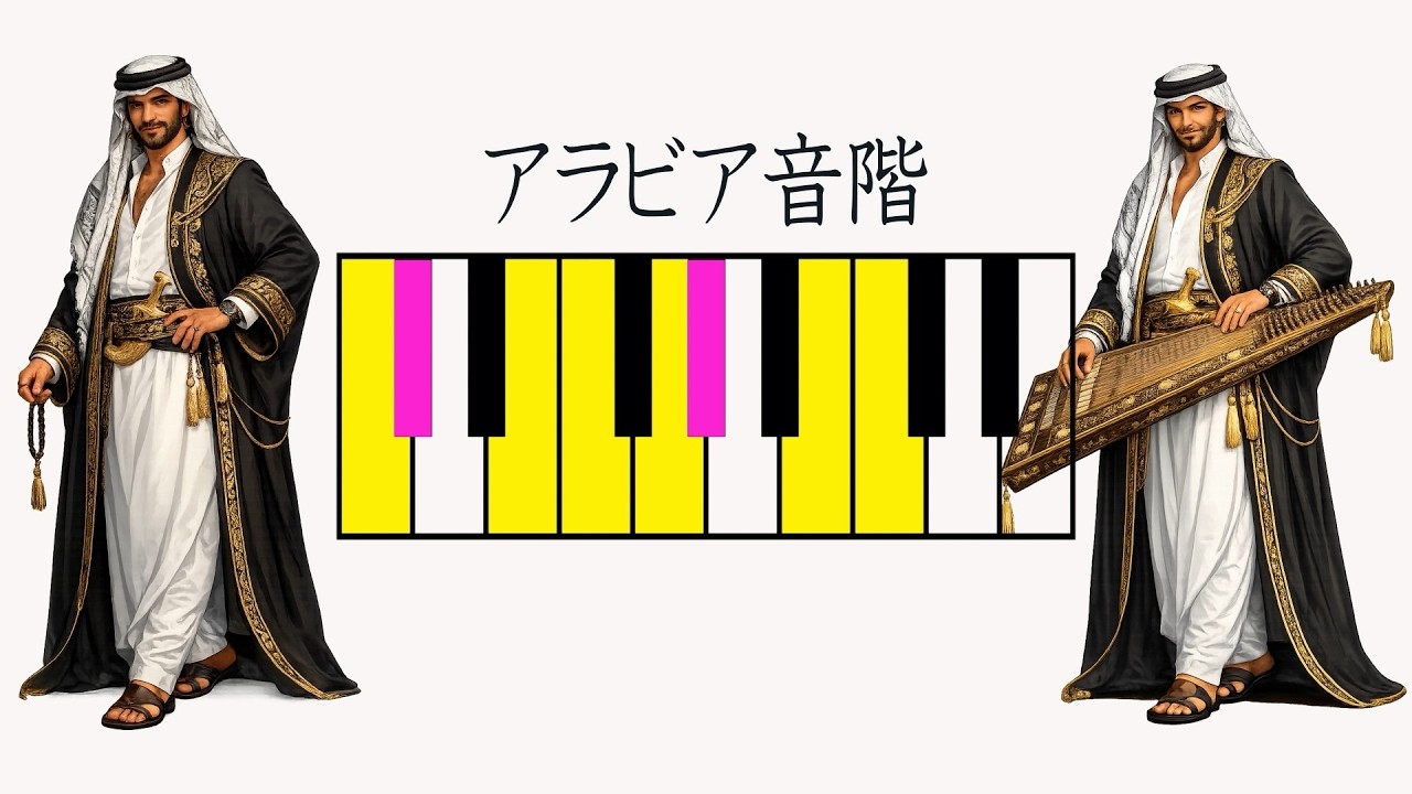 世界の主要11スケール（音階）を紹介します※沖縄琉球、日本都節、中国ペンタトニック、アラビックスケール、エジプト、アンダルシアン（スペイン）、ルーマニアンマイナー、ハンガリアン、ナポリタン（イタリア）