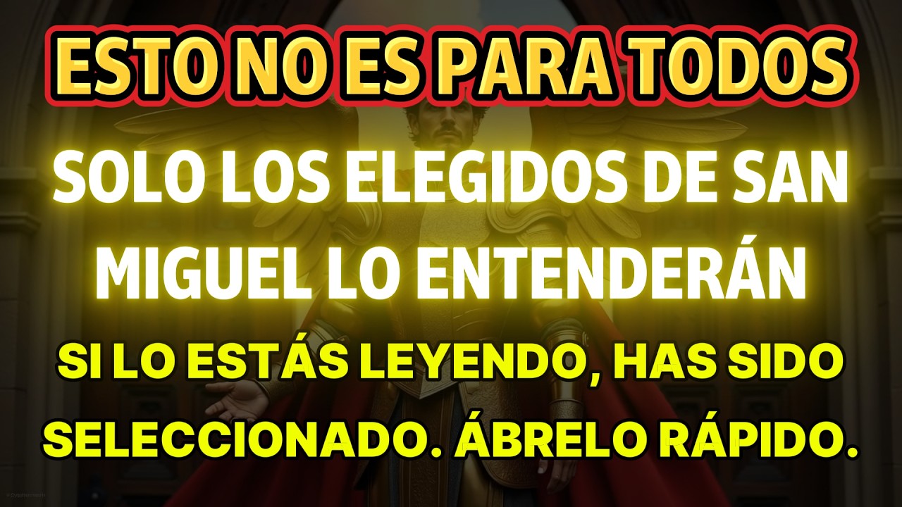 EL ARCÁNGEL MIGUEL DICE: 7 ARCÁNGELES E INCLUSO DIOS TE RUEGAN QUE ABRAS ESTO EN 20 SEGUNDOS.