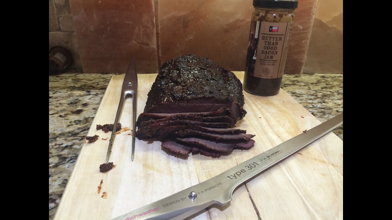 Smoked Venison Roast with Bacon Jam Glaze