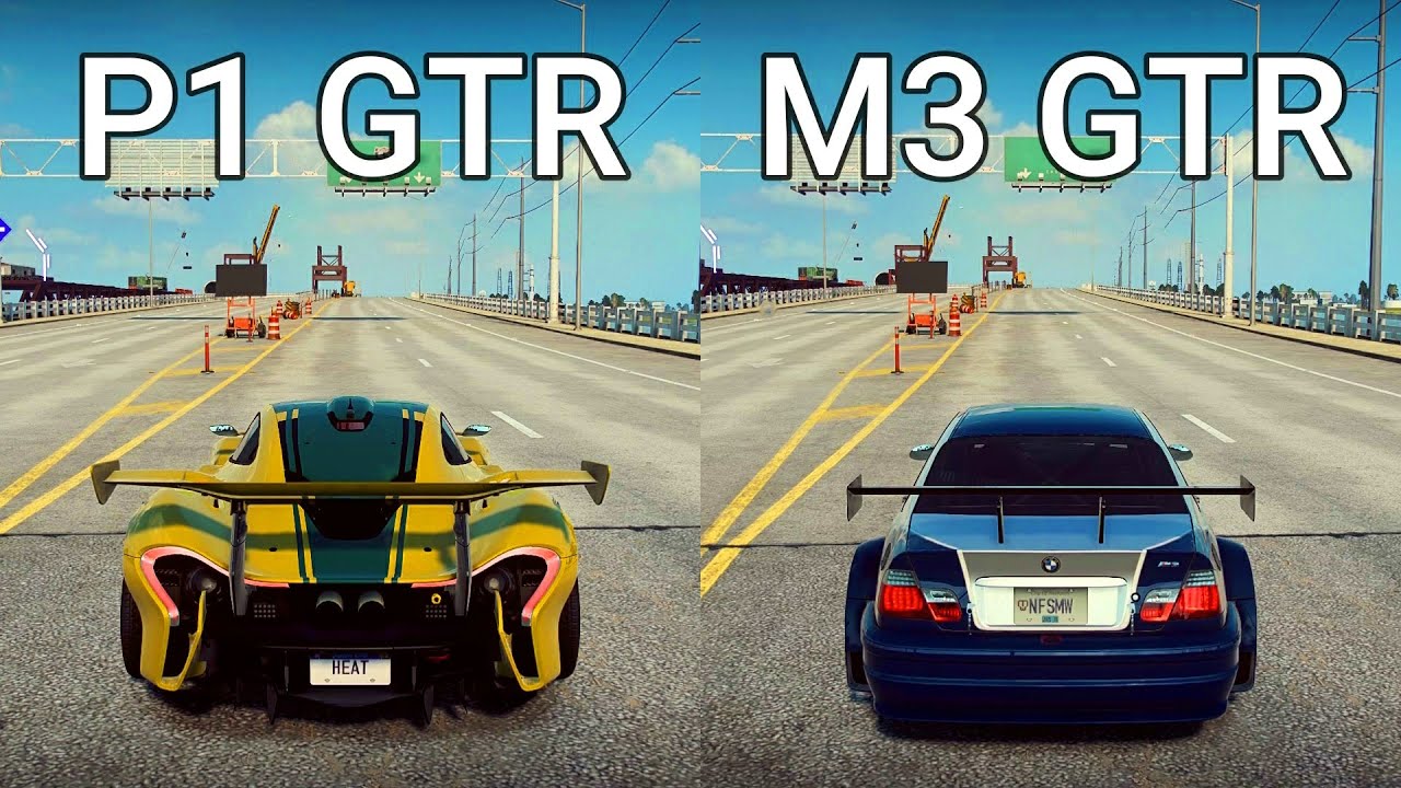 NFS Heat: McLaren P1 GTR vs BMW M3 GTR - Drag Race