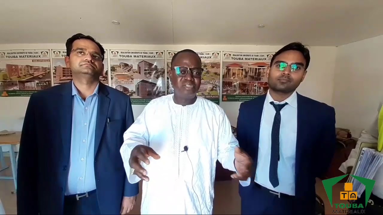Visite des Ing&eacute;nieurs Indiens au Chantier Touba Mat&eacute;riaux 720p